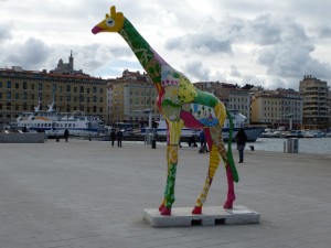 a giraffe in Marseille