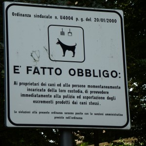 sign in Bergamo