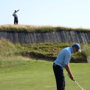 Tim guiding the way over the bunker