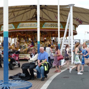 Motorcycles and carousels